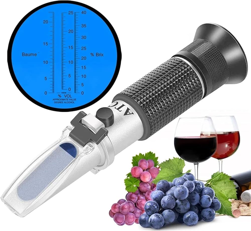 Rifrattometro Vino 2 In 1 Proster - Misura Brix 0-40% E Alcool 0-25%, Portatile Con ATC, Per Vino D'Uva - Foto 5