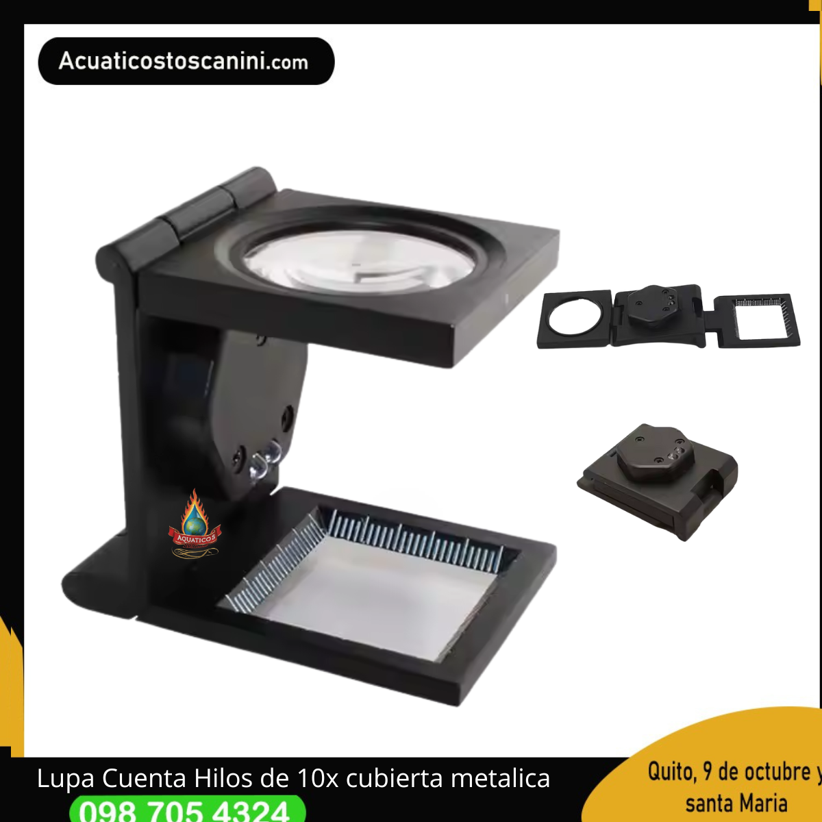Cuenta Hilos de 10x  de amplificación con luz led 