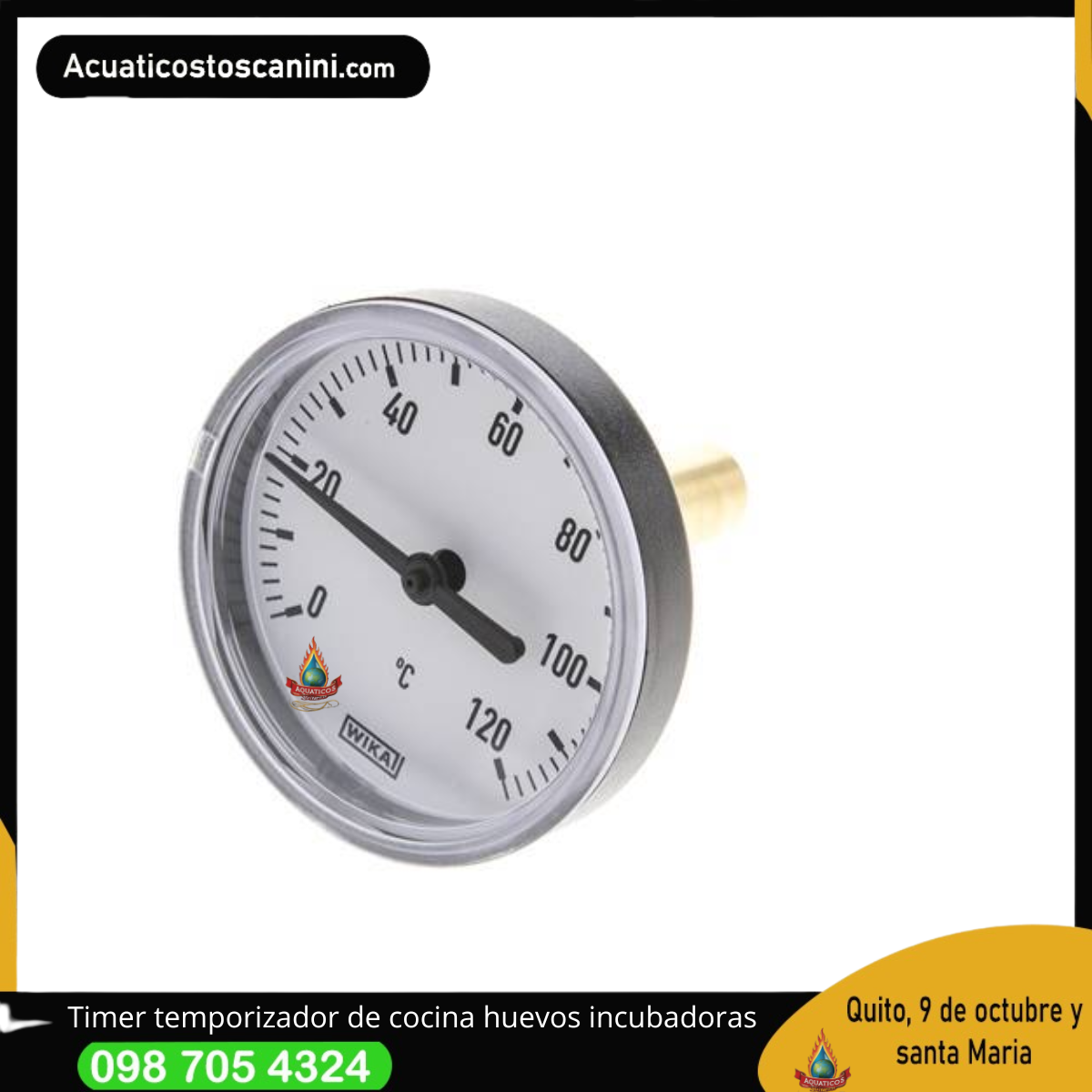 Termometro acero inoxidable 120C
