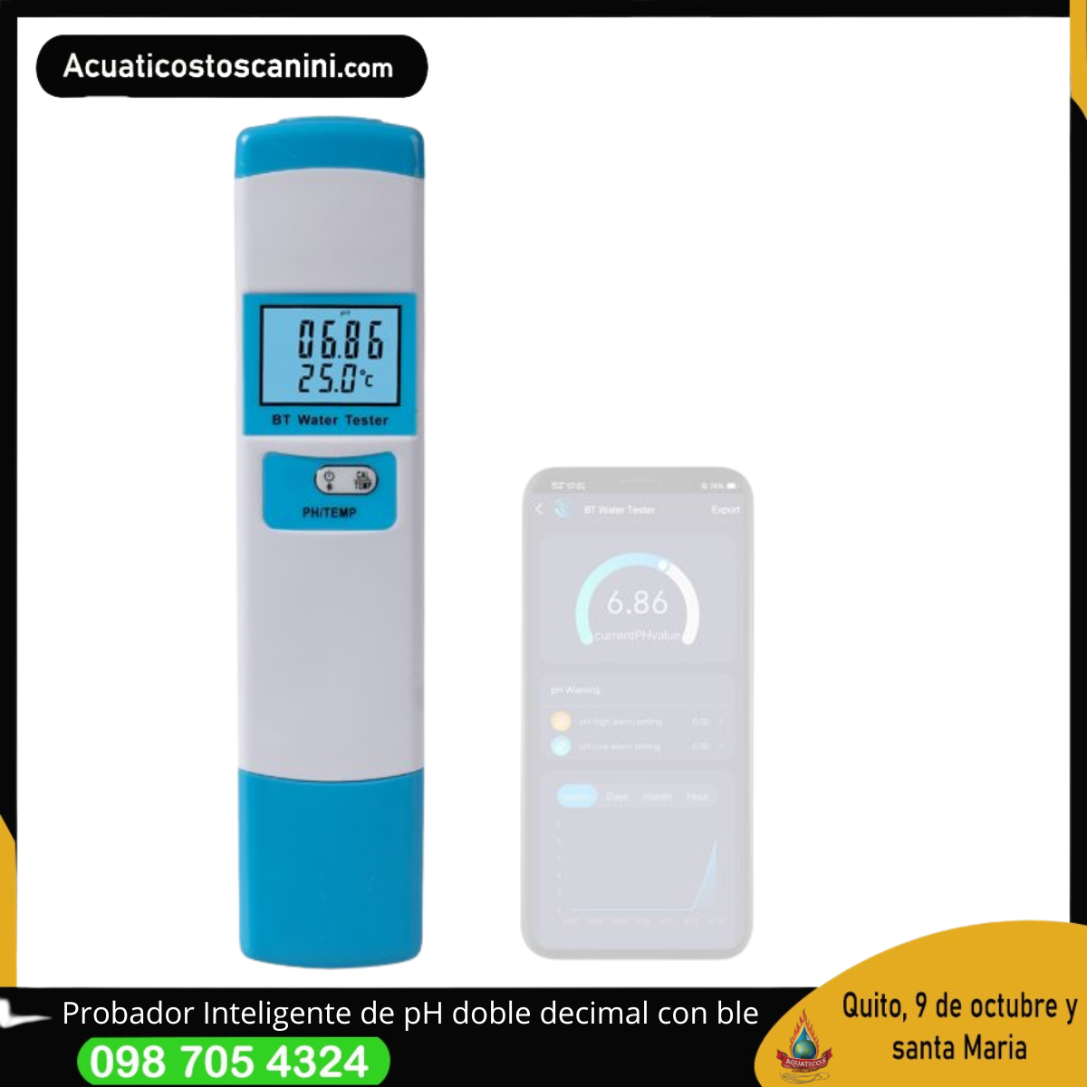 BT Water Tester Profesional – Precisión para Análisis de Agua