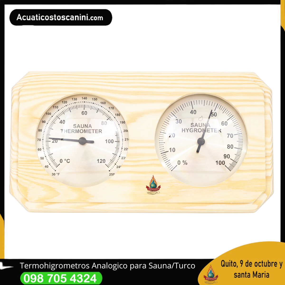 Termómetro & Higrómetro para Sauna