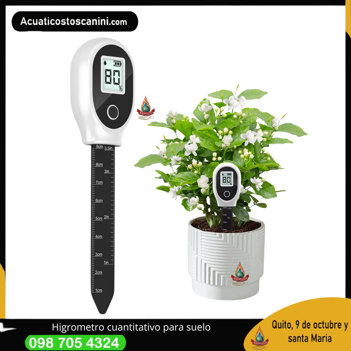 Higrometro Cuantitativo para suelo compost abono