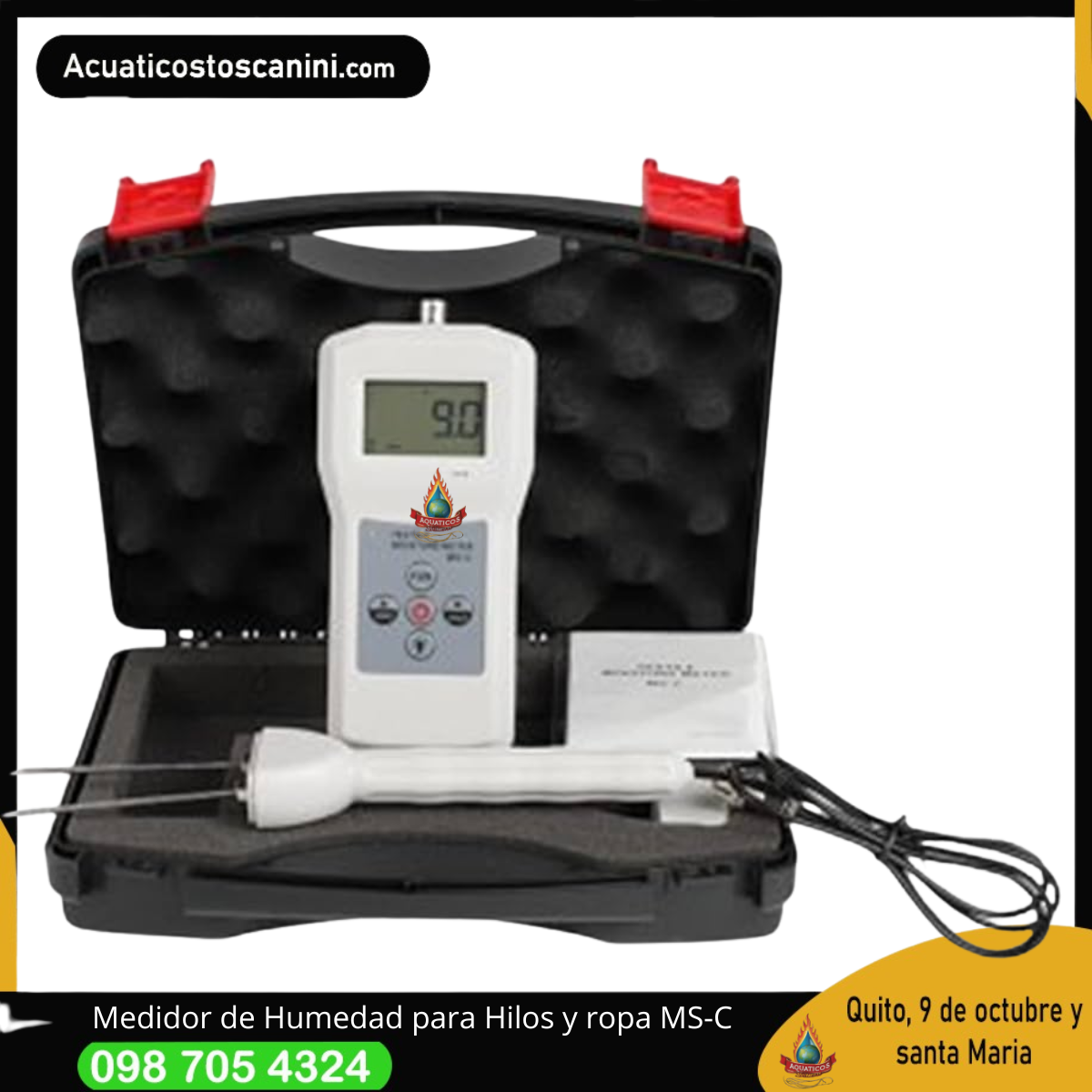 🧵 MS-C – Medidor Profesional de Humedad para Textiles