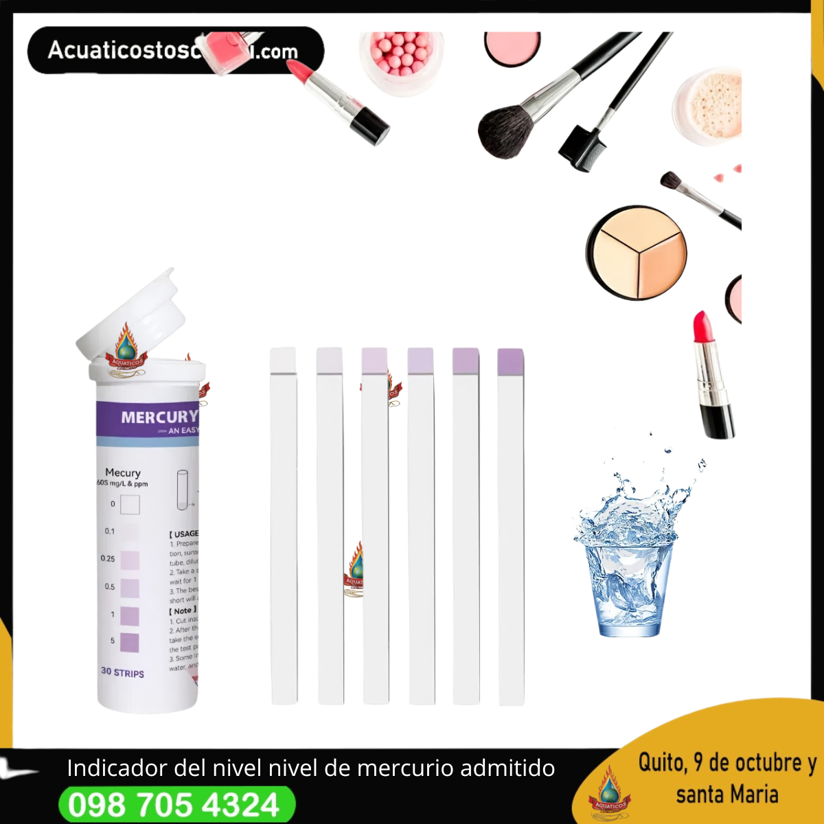 🌡️ Tiras Reactivas para Mercurio – Medición Rápida y Precisa