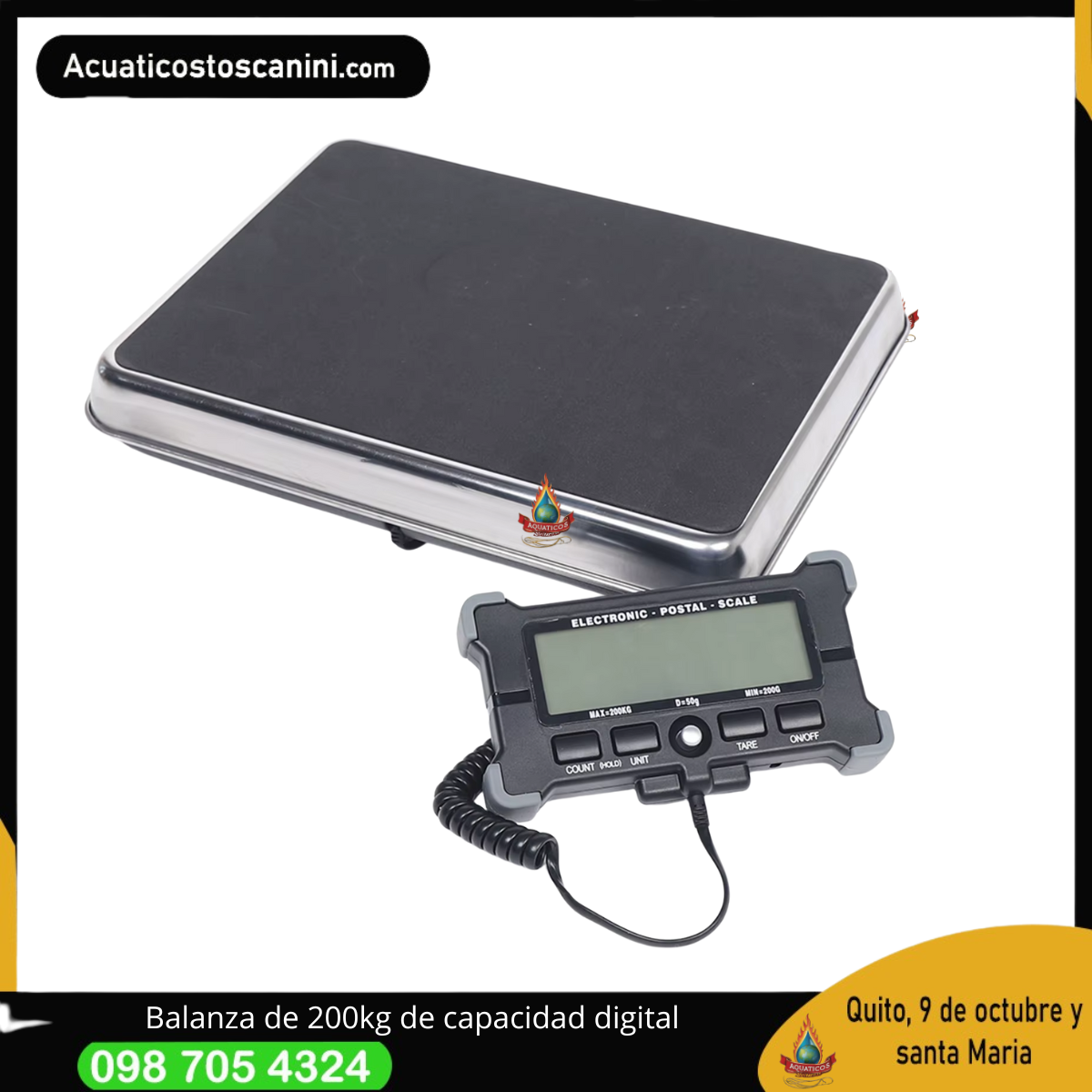 ⚖️ Báscula Electrónica Postal DE 200KG 
