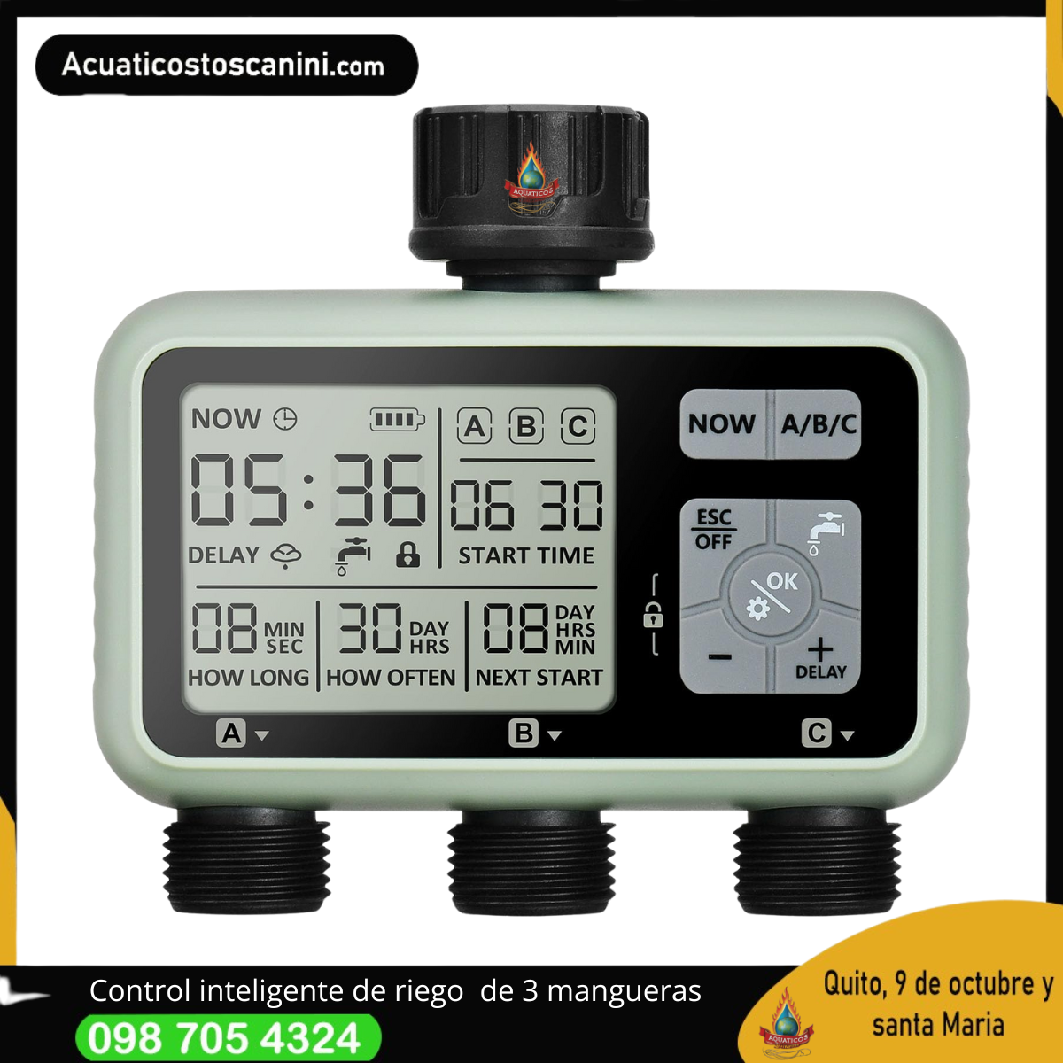 💧 Control inteligente de riego para jardines, huertos y sistemas domésticos