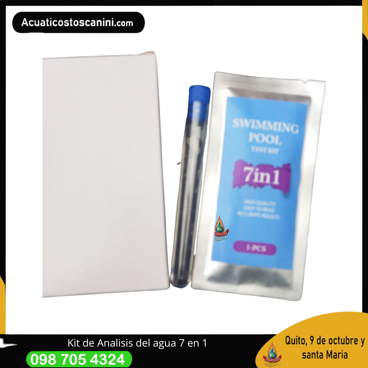 Test Kit 7 en 1 para Calidad del Agua