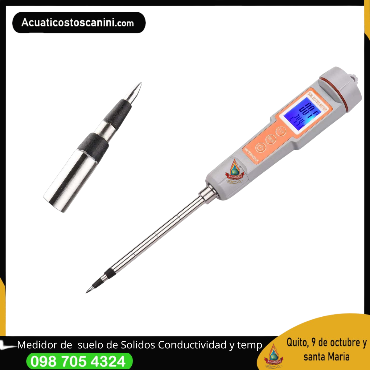 Medidor profesional EC/TDS para suelo