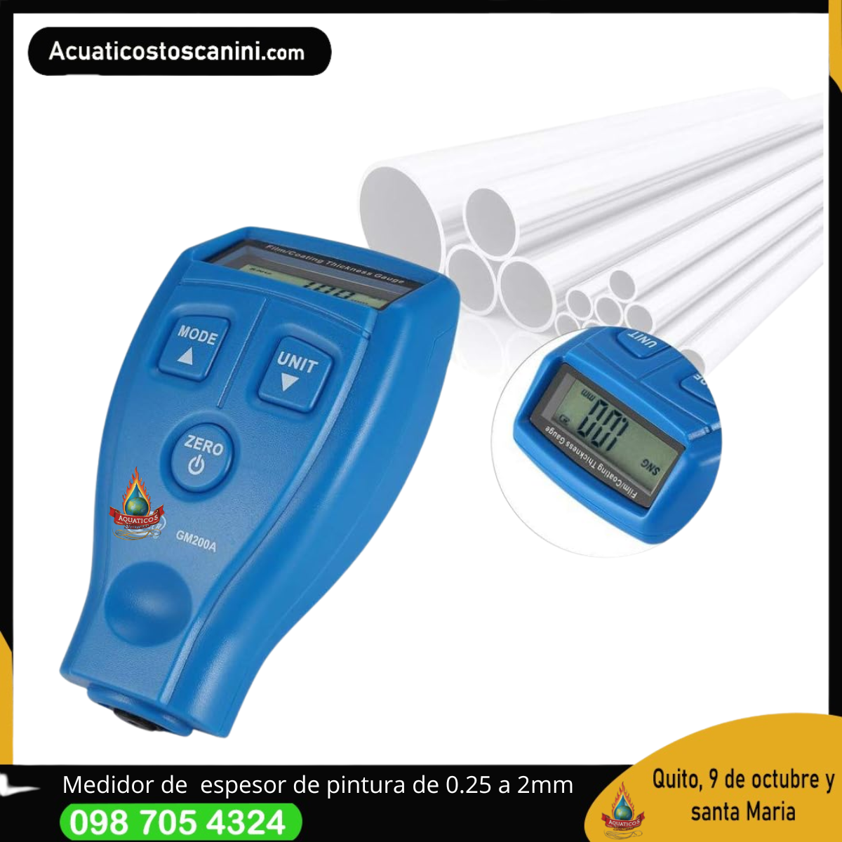Medidor de espesor de recubrimientos (Film/Coating Thickness Gauge)