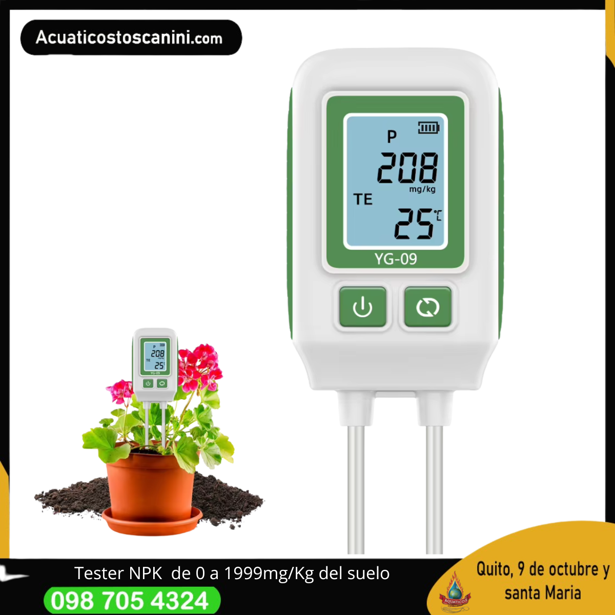 Probador digital cuantitavio de NPK DE SUELO