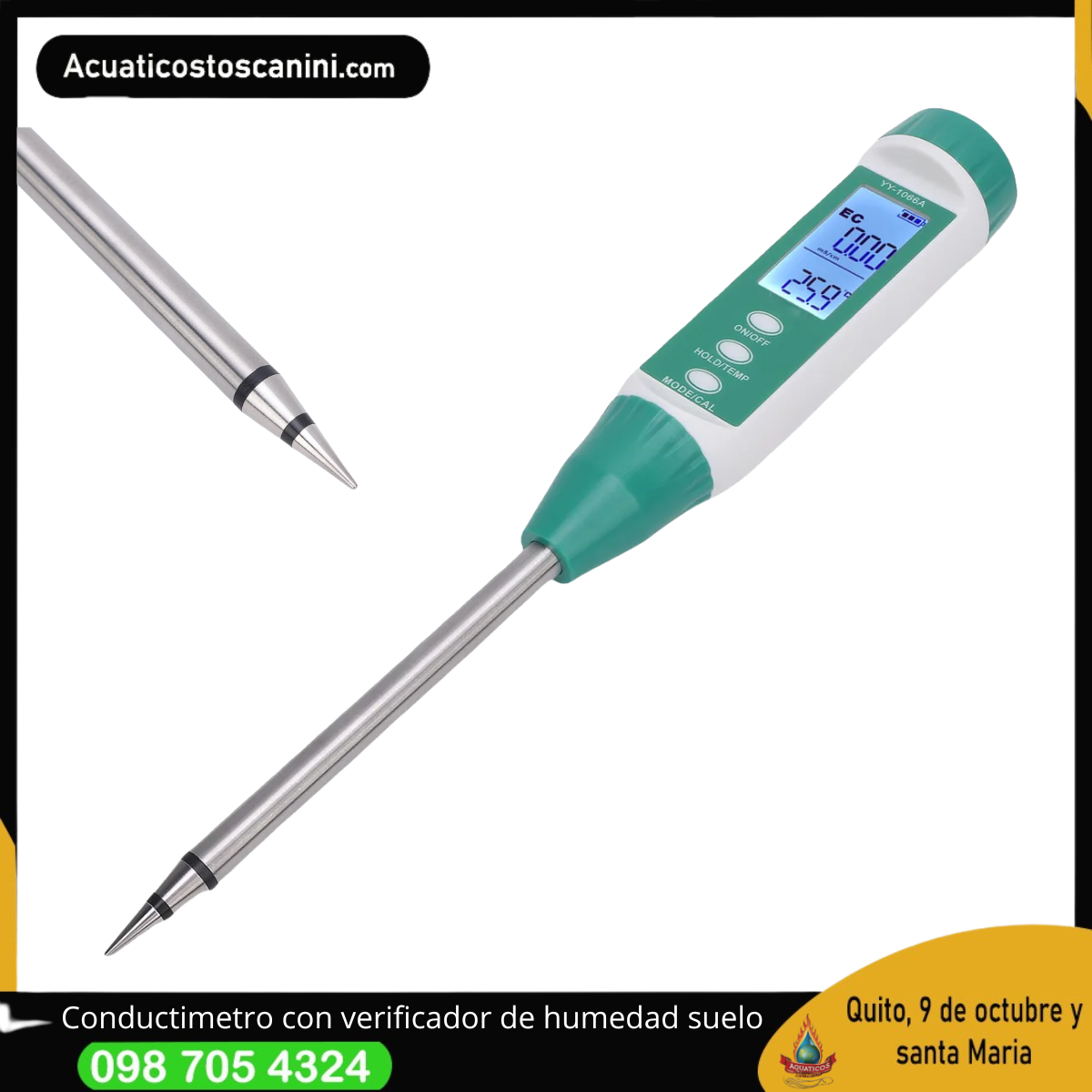 Detector De Suelo Portátil: Medición Precisa para conductividad y Humedad