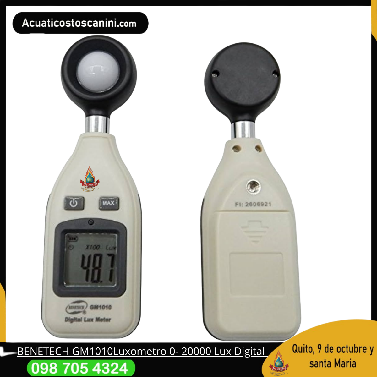 Luxometro Benetech GM1010  de 0- 20000 Lux Digital