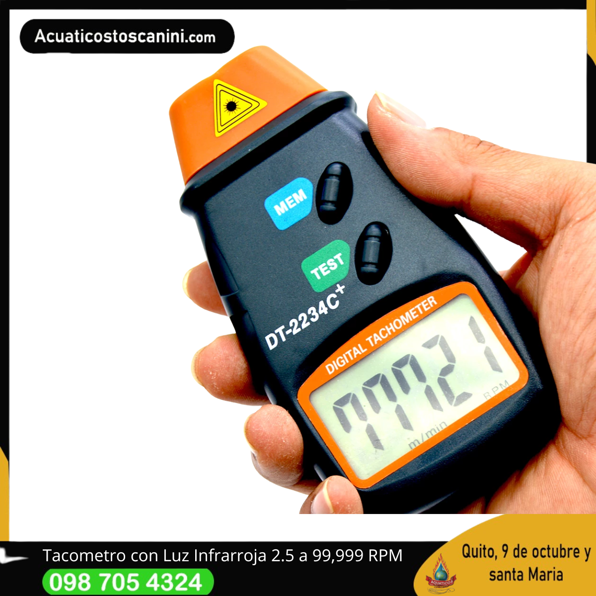 Tacómetro Digital Láser modelo 2234