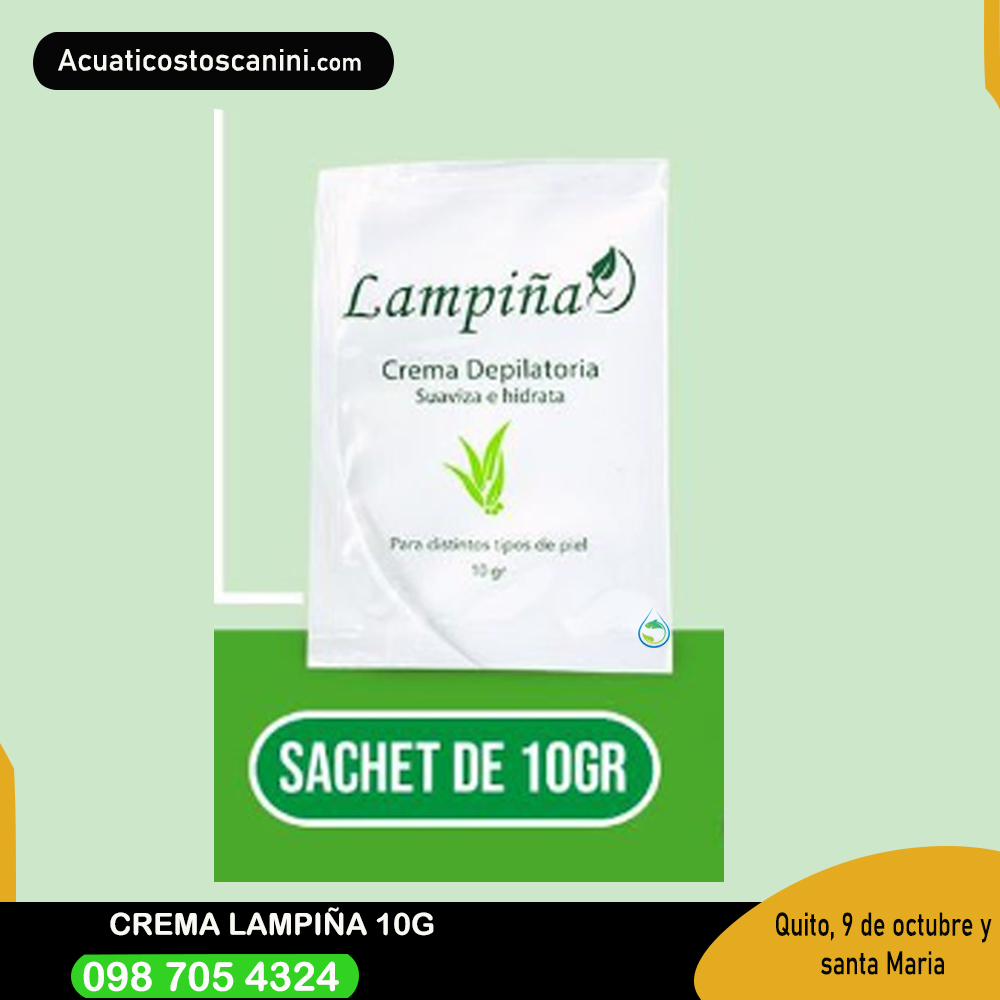 Crema Depilatoria 10 y 30 Gr Lampina sachet
