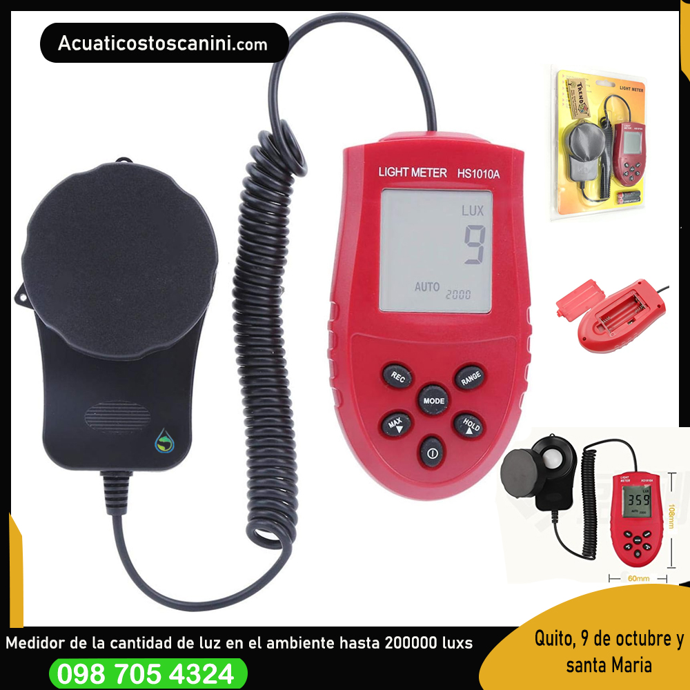 Medidor De Luminancia A 200000lx Con Sonda profesional e ideal para invernaderos 1010A