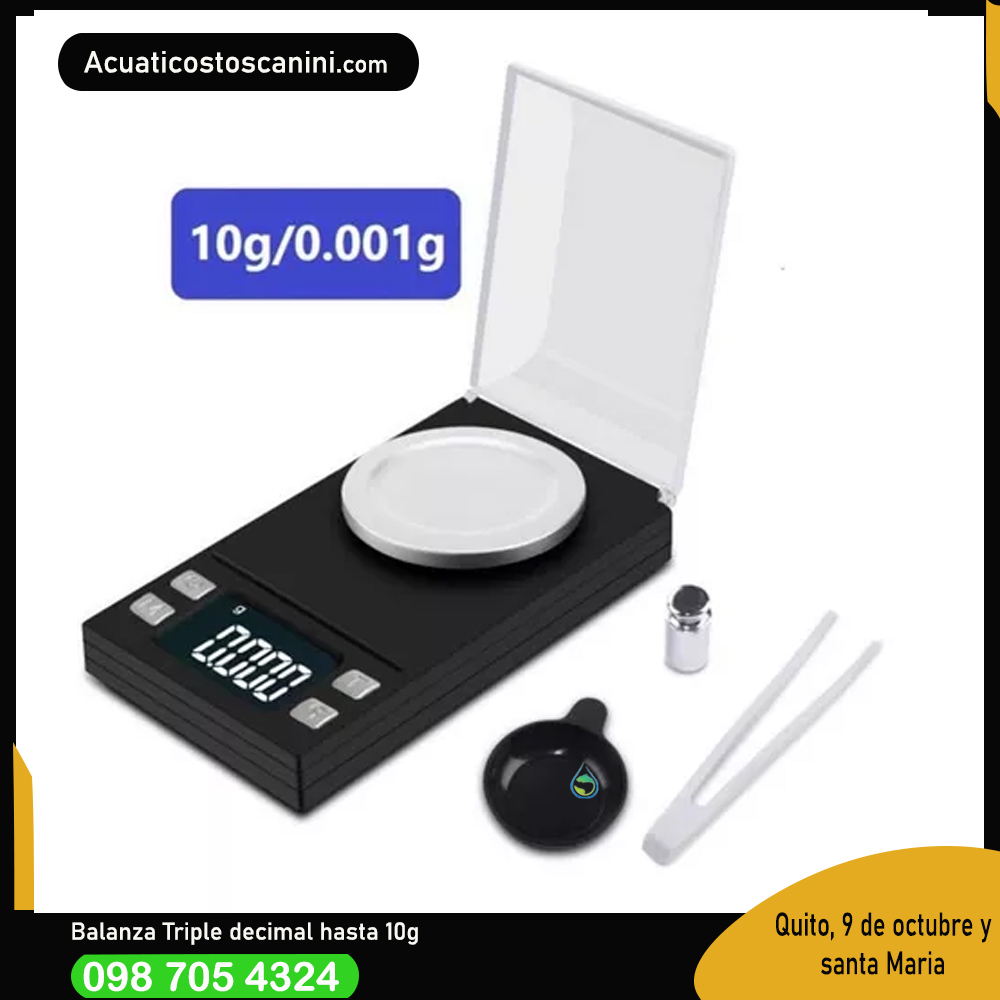 Gramera digital  Triple Decimal 0.000 - 10.000 Gr lista para usar