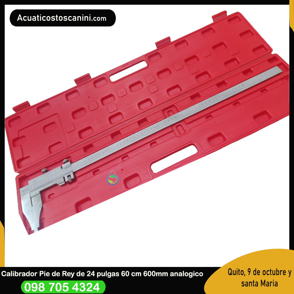 Calibrador Metálico Analógico Pie de Rey 24 Pulgadas 600mm fuerte y resistente
